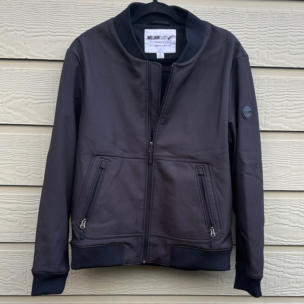 William Rast Charcoal Bomber Jacket
